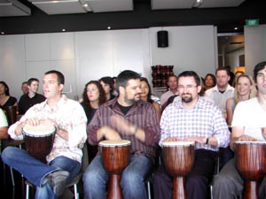 Sony Pictures Home Entertainment Staff Day The Establishment Sydney interactive drumming teambuilding